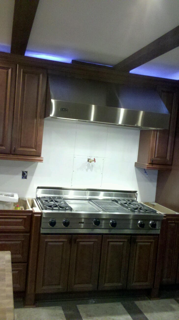 Industrial Stove in modern kitchen