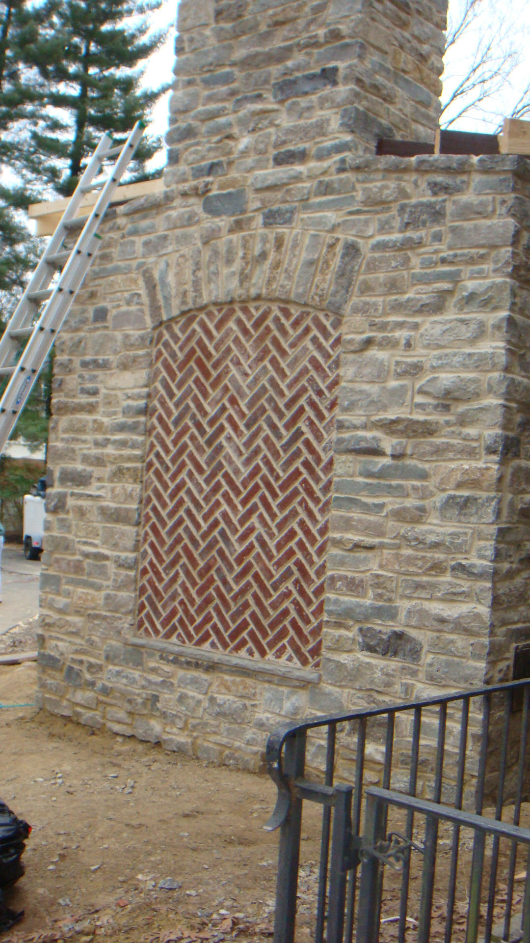 Fireplace outside