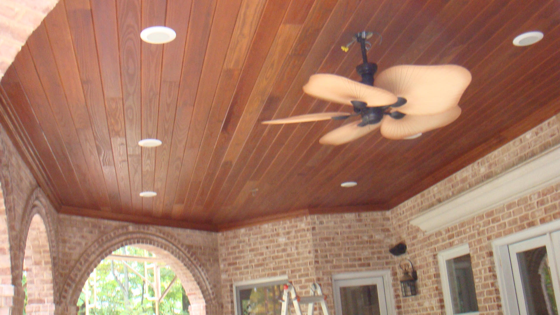 Balcony with new roof