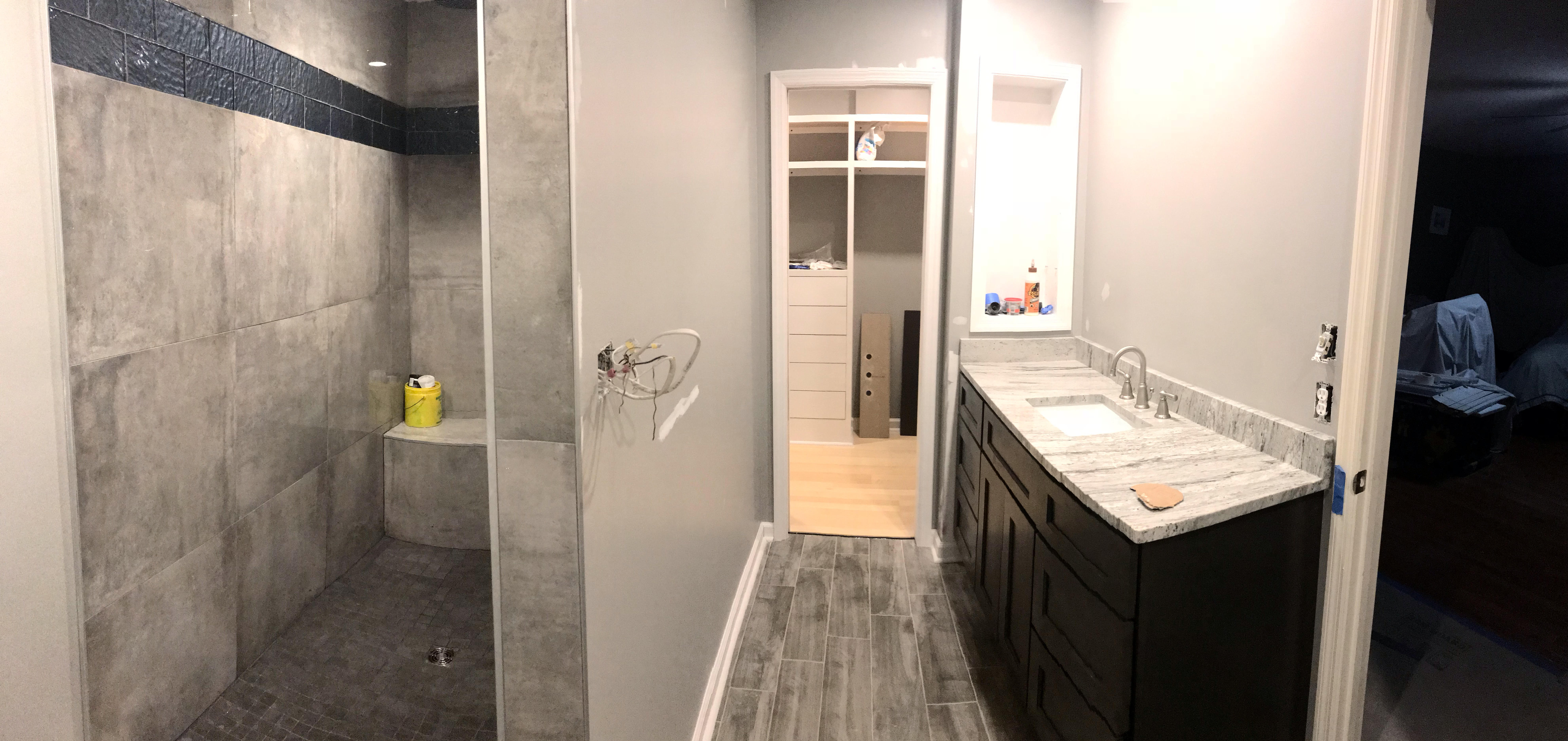 Modern bathroom in small house